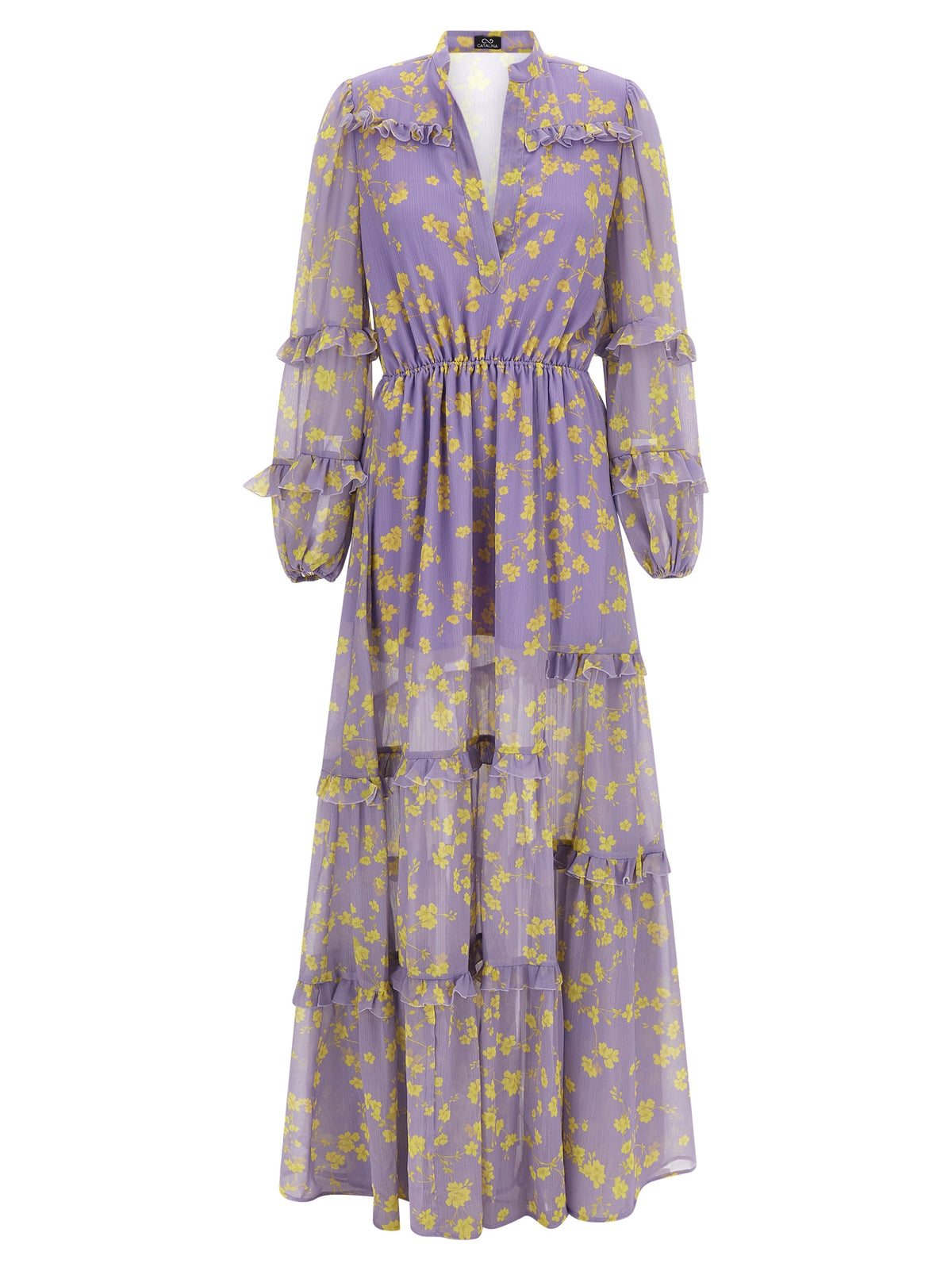 CATALINA Purple Recycled Polyester Long Dress