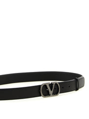 Valentino Garavani Black Calfskin Regular Belt
