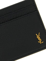 Saint Laurent Black Calfskin Cardholder
