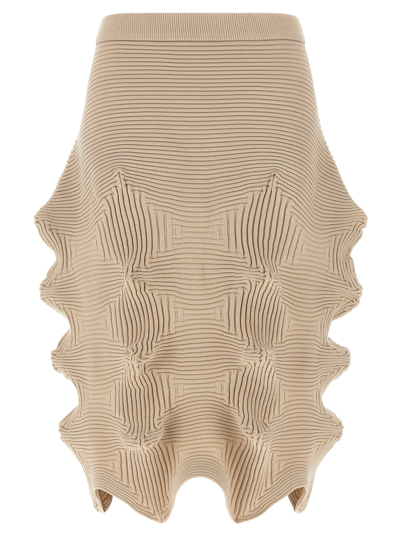 Issey Miyake Beige Polyester Midi Skirt - 2