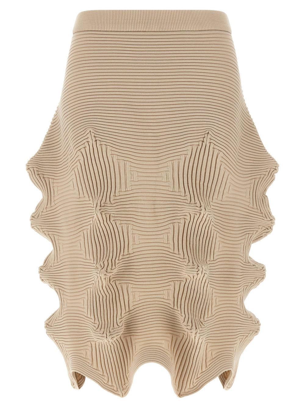 Issey Miyake Beige Polyester Midi Skirt - 2