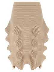 Issey Miyake Beige Polyester Midi Skirt - 2