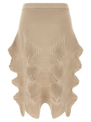 Issey Miyake Beige Polyester Midi Skirt - 2