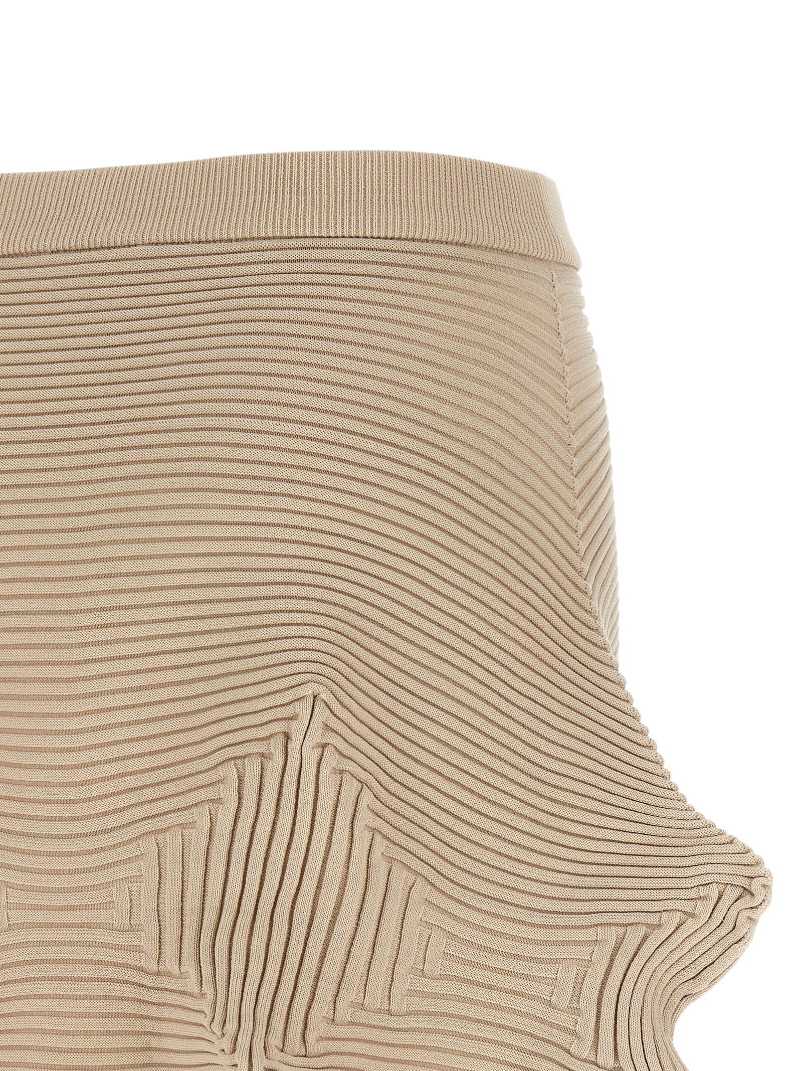 Issey Miyake Beige Polyester Midi Skirt - 2