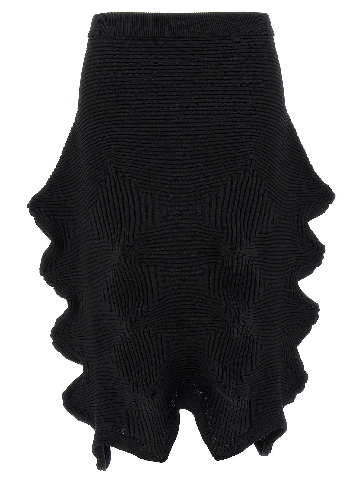Issey Miyake Black Polyester Midi Skirt - 2