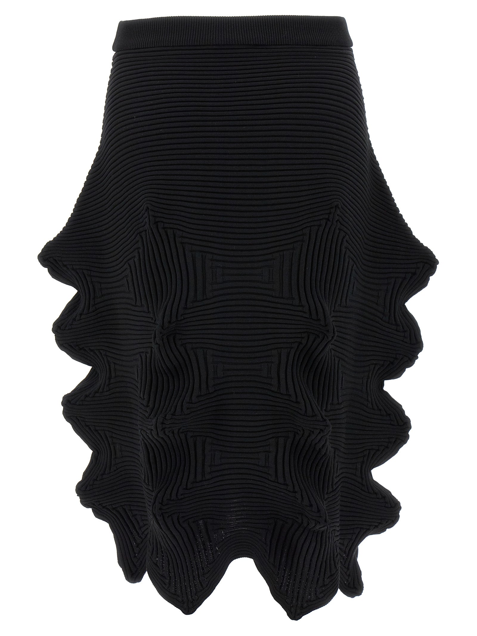 Issey Miyake Black Polyester Midi Skirt - 2