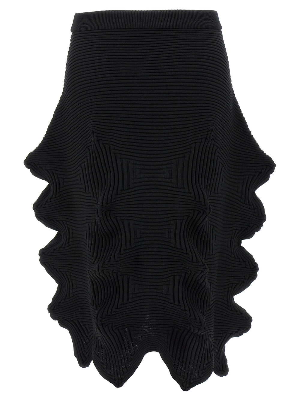 Issey Miyake Black Polyester Midi Skirt - 2