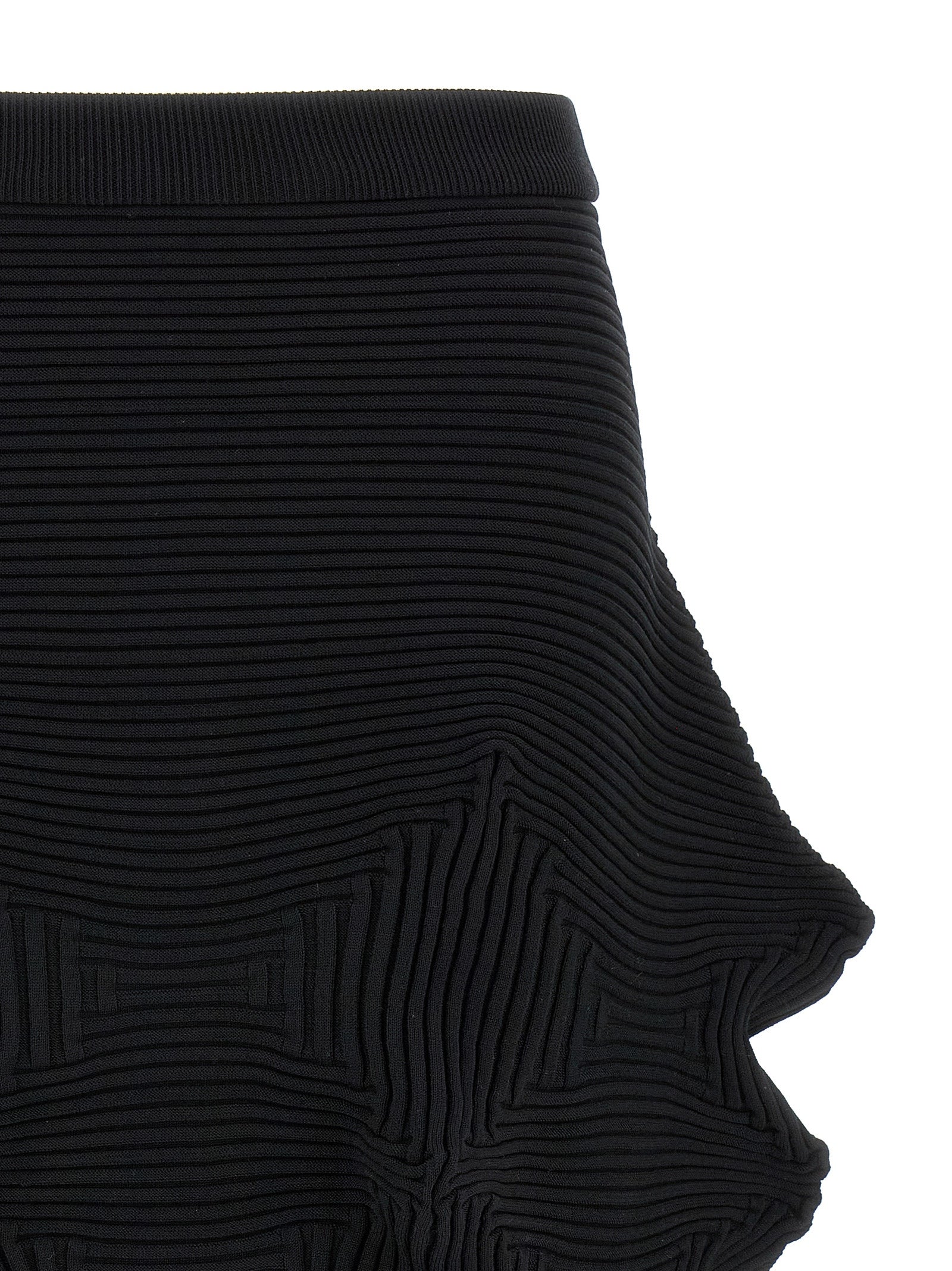 Issey Miyake Black Polyester Midi Skirt - 2