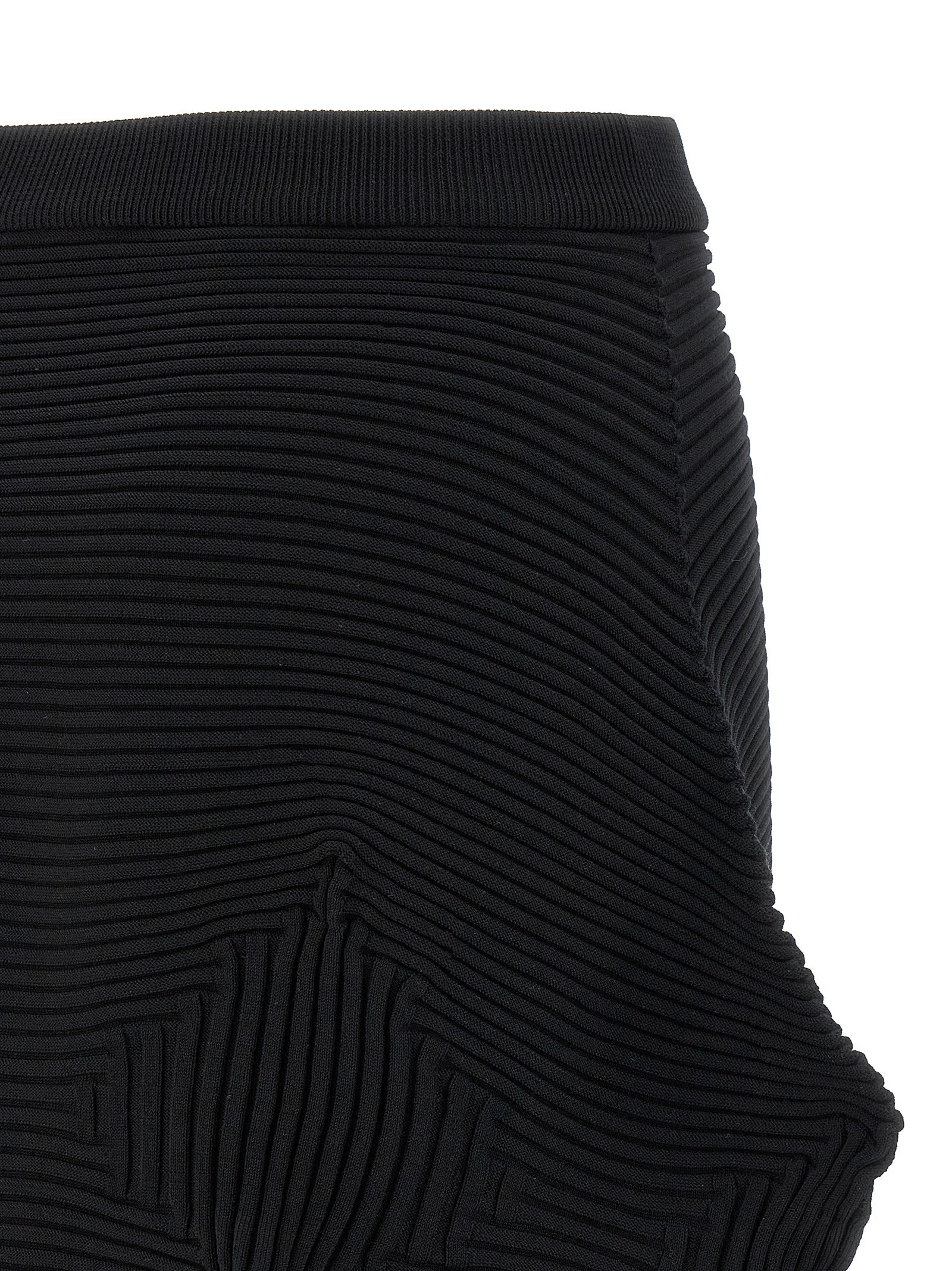 Issey Miyake Black Polyester Midi Skirt - 2