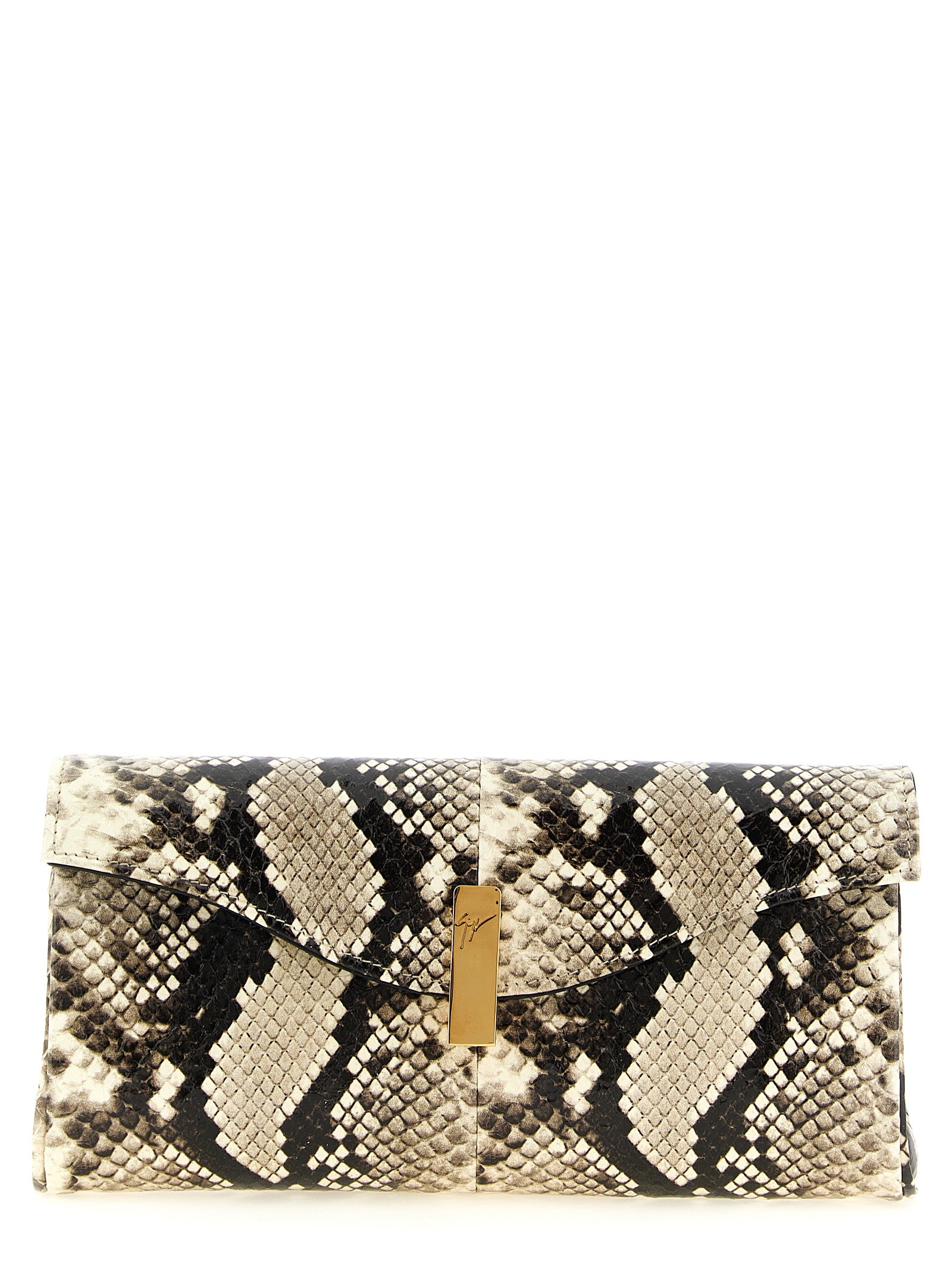 Giuseppe Zanotti Multicolor Snake Skin Clutch Bag