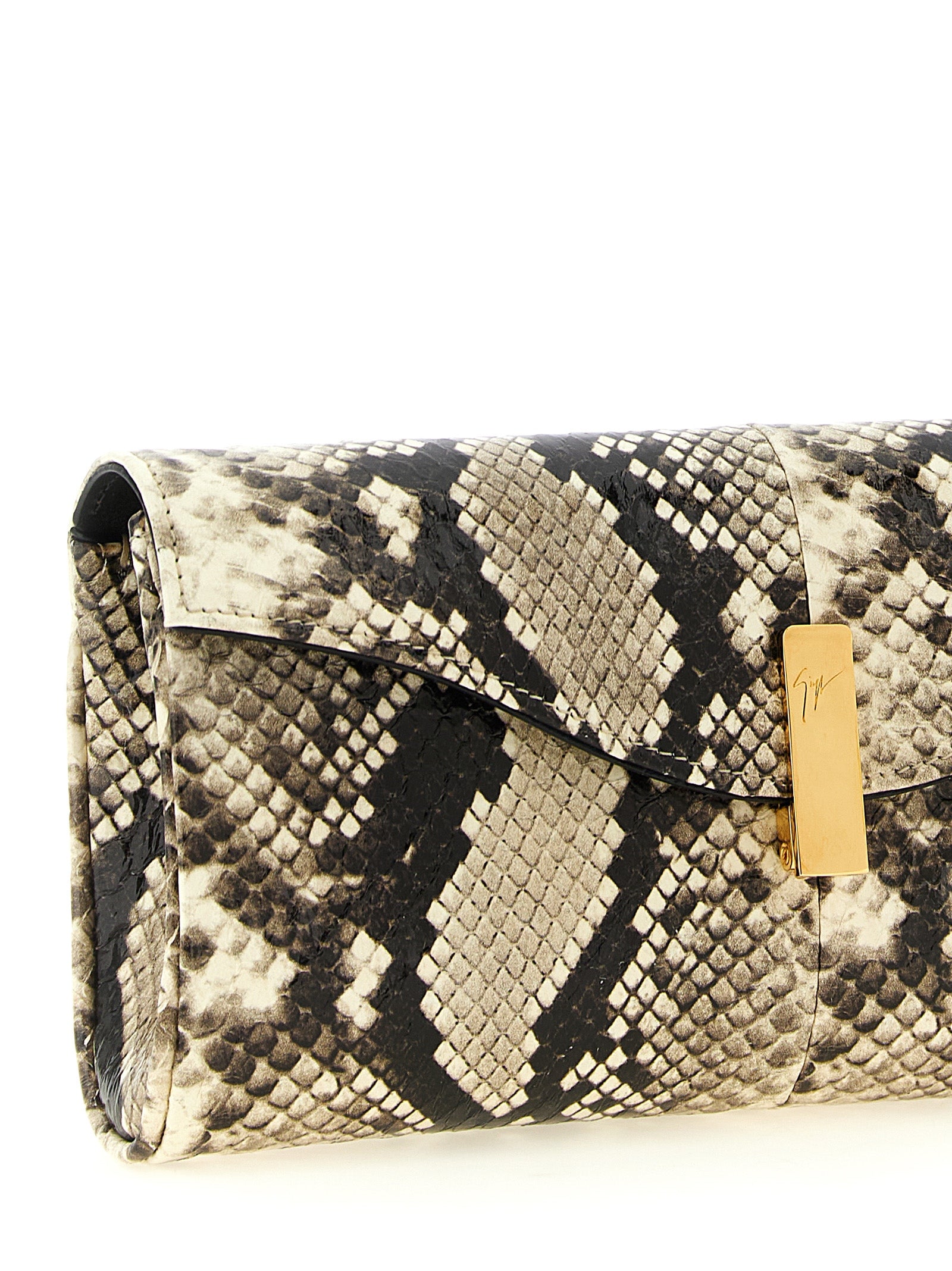 Giuseppe Zanotti Multicolor Snake Skin Clutch Bag