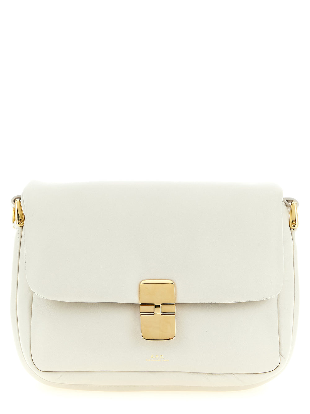 A.P.C. White Cowhide Crossbody Bag