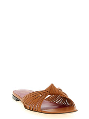 Valentino Garavani Brown Goatskin Slides - EU38/US8