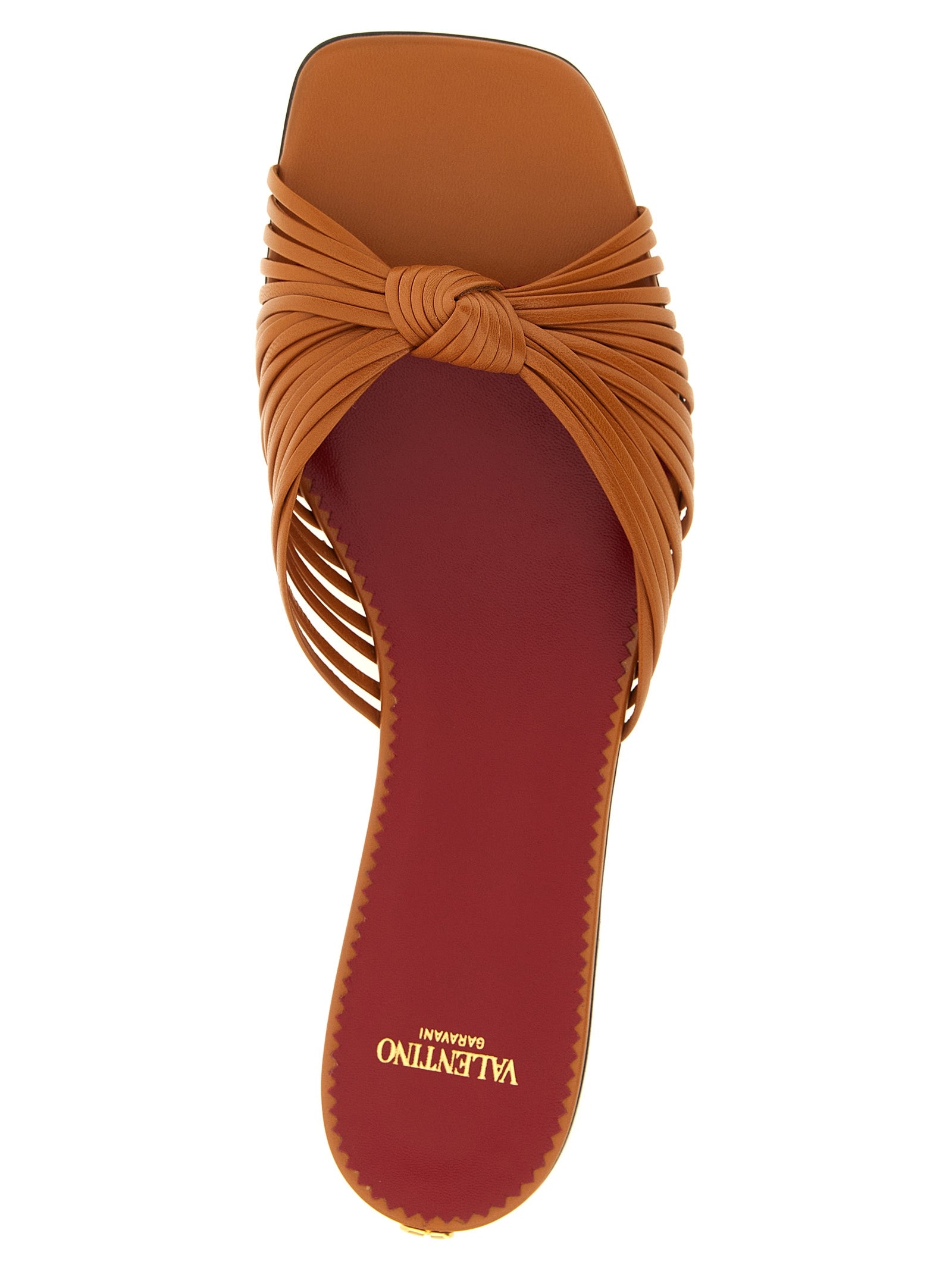 Valentino Garavani Brown Goatskin Slides - EU38/US8
