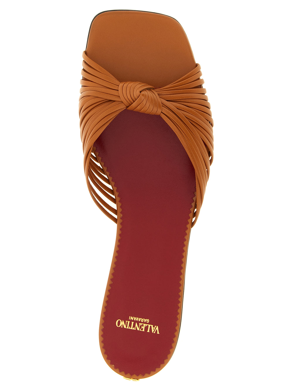 Valentino Garavani Brown Goatskin Slides - EU38/US8