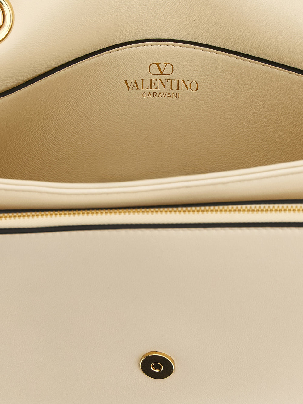 Valentino Garavani White Lamb Leather Shoulder Bag