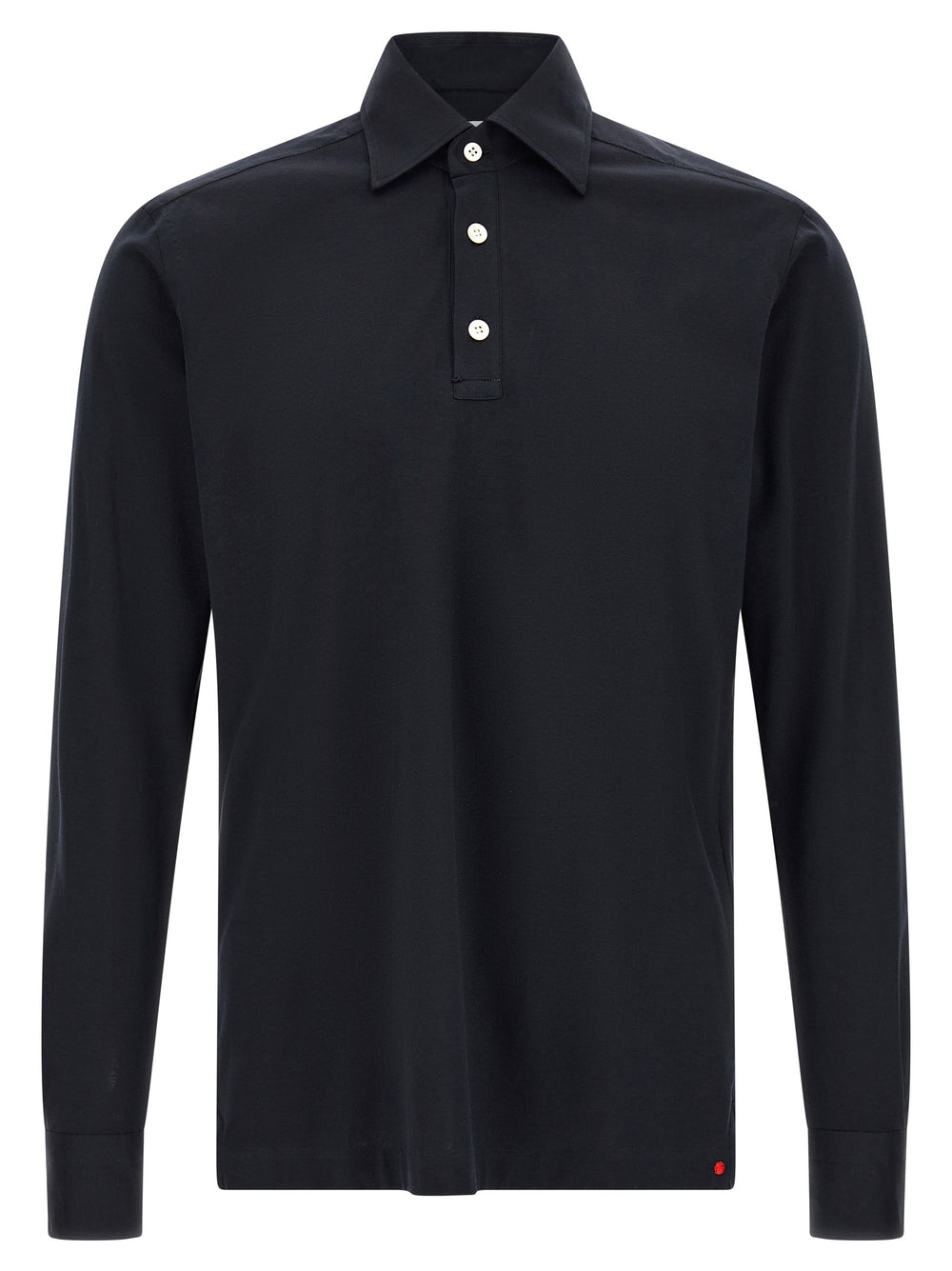 Kiton Blue Cotton Polo Shirt