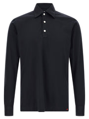 Kiton Blue Cotton Polo Shirt