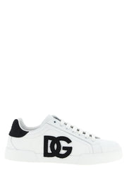 Dolce & Gabbana Bicolor Calfskin Low Top Sneakers