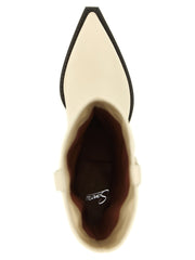 Sonora White Calfskin Chelsea Boots