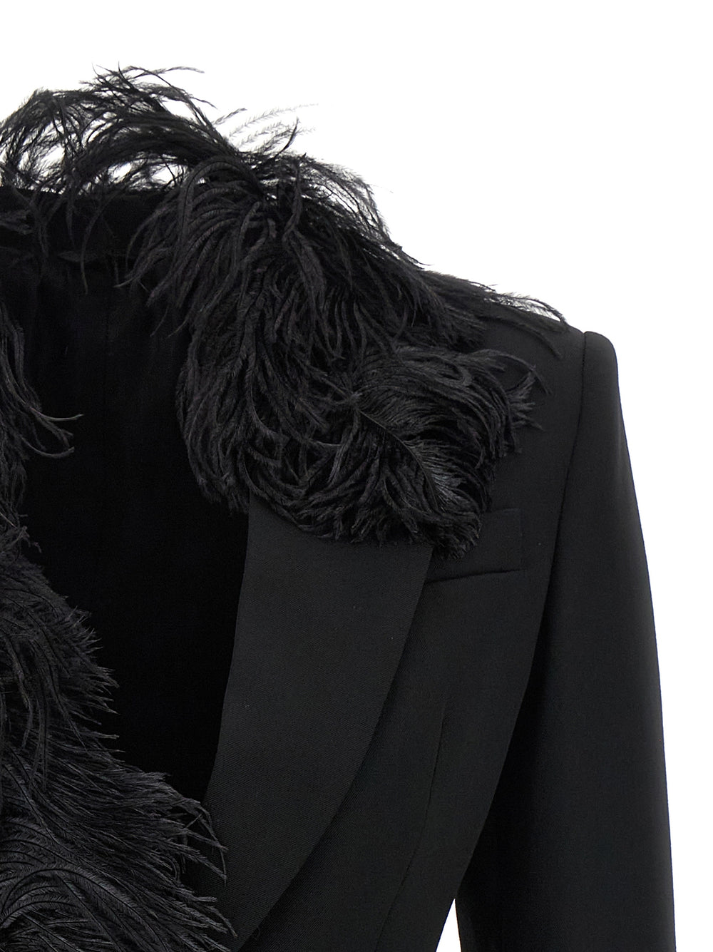 The Attico Black Virgin Wool Blazer - IT38