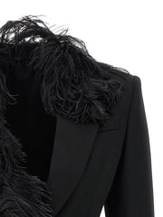The Attico Black Virgin Wool Blazer - IT38