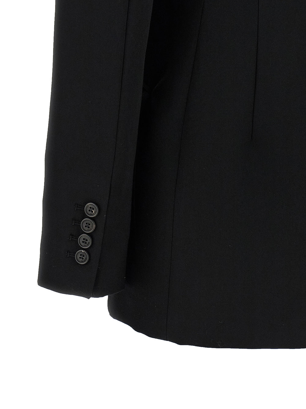 The Attico Black Virgin Wool Blazer - IT38