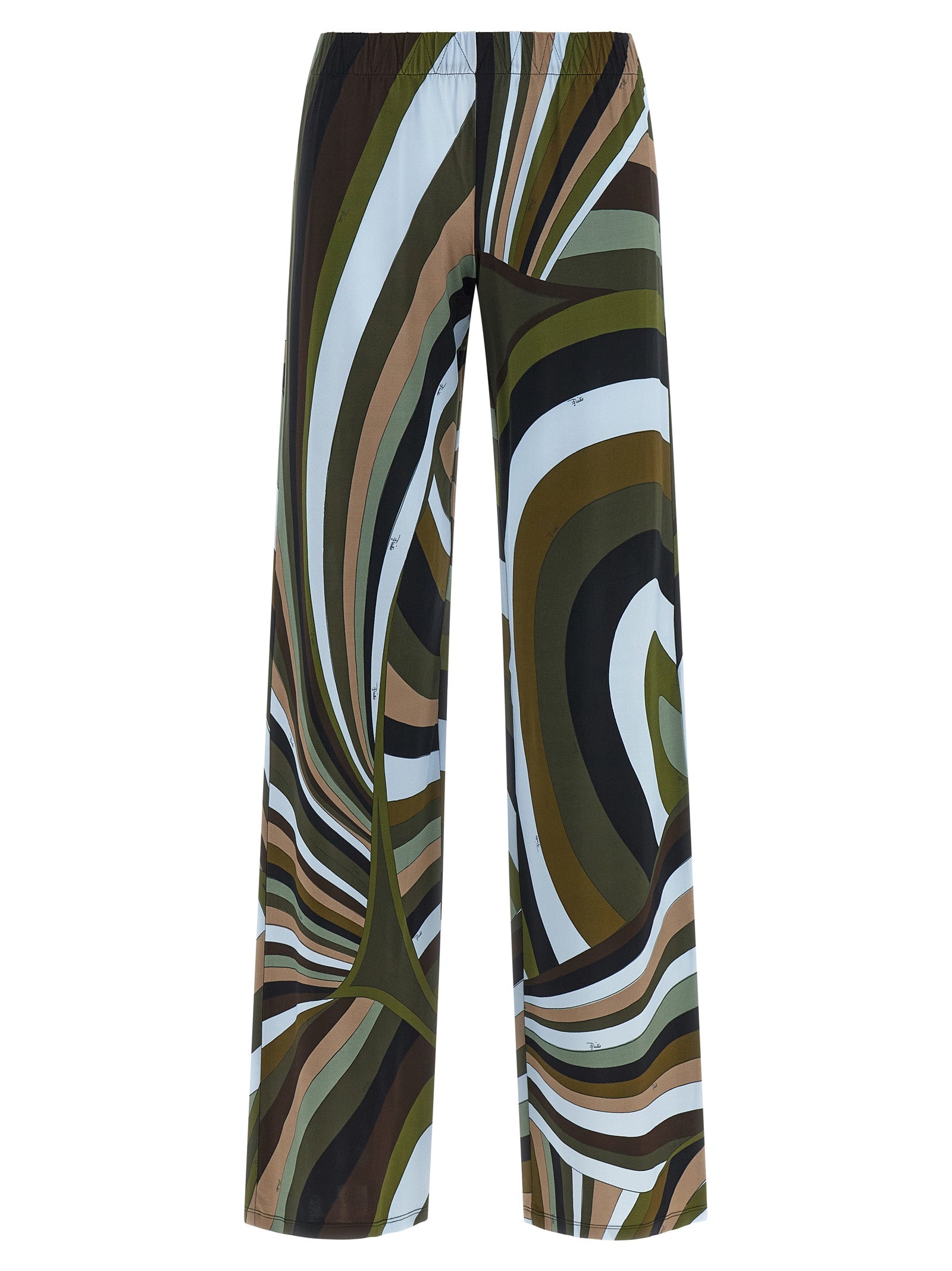Emilio Pucci Multicolor Viscose Flared Pants - IT38