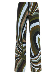 Emilio Pucci Multicolor Viscose Flared Pants - IT38
