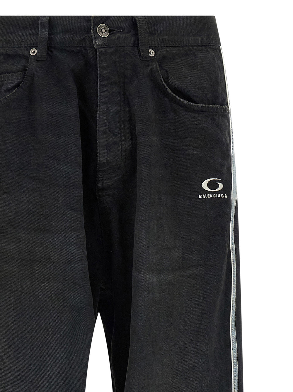 Balenciaga Black Cotton Flared Jeans - W31