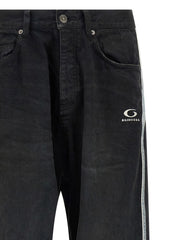 Balenciaga Black Cotton Flared Jeans - W31