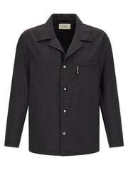 SECOND/LAYER Gray Polyester Blouse
