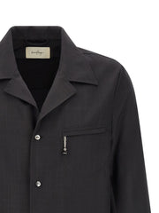 SECOND/LAYER Gray Polyester Blouse