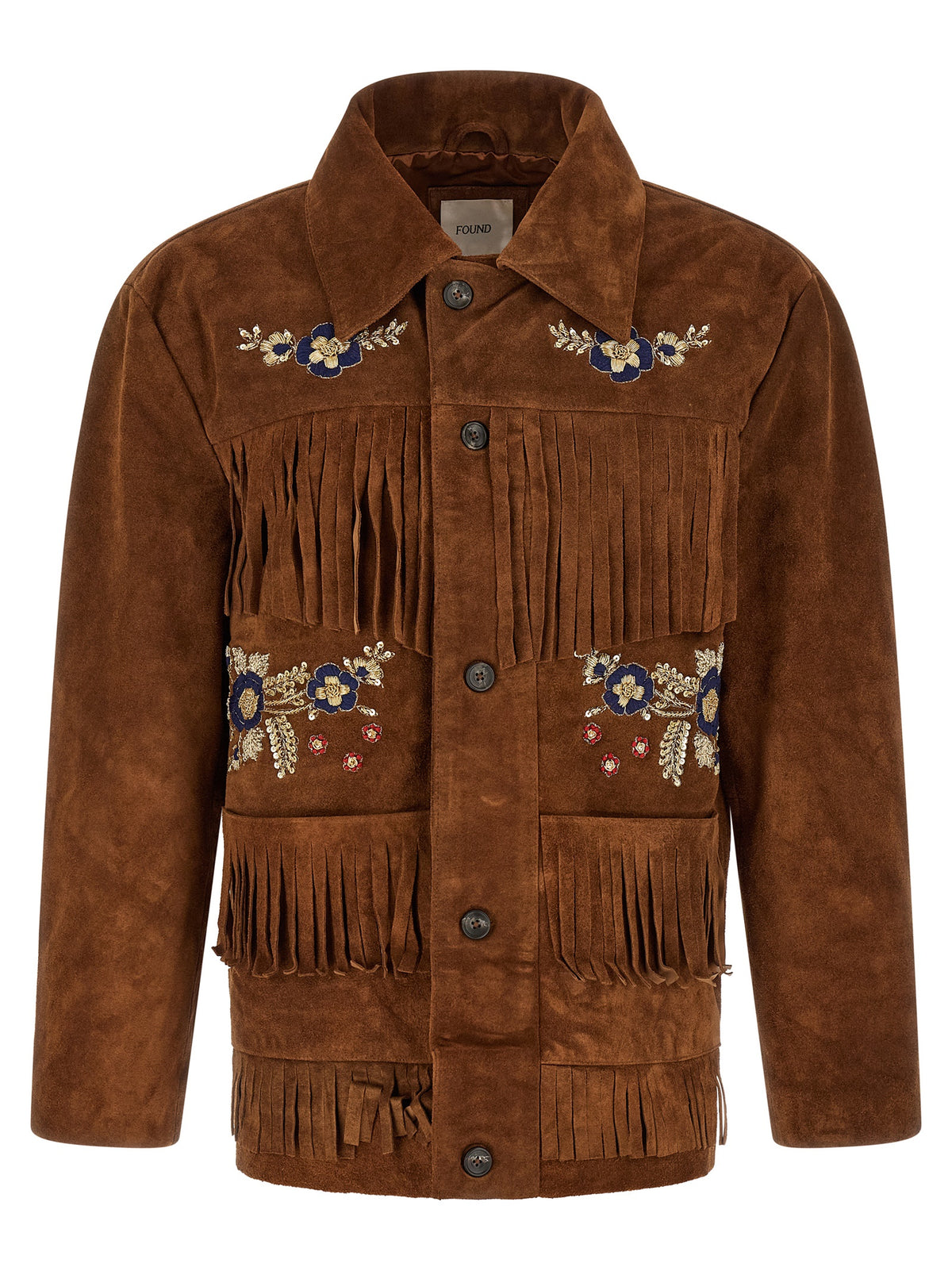 FOUND Brown Leather Leather Jacket
