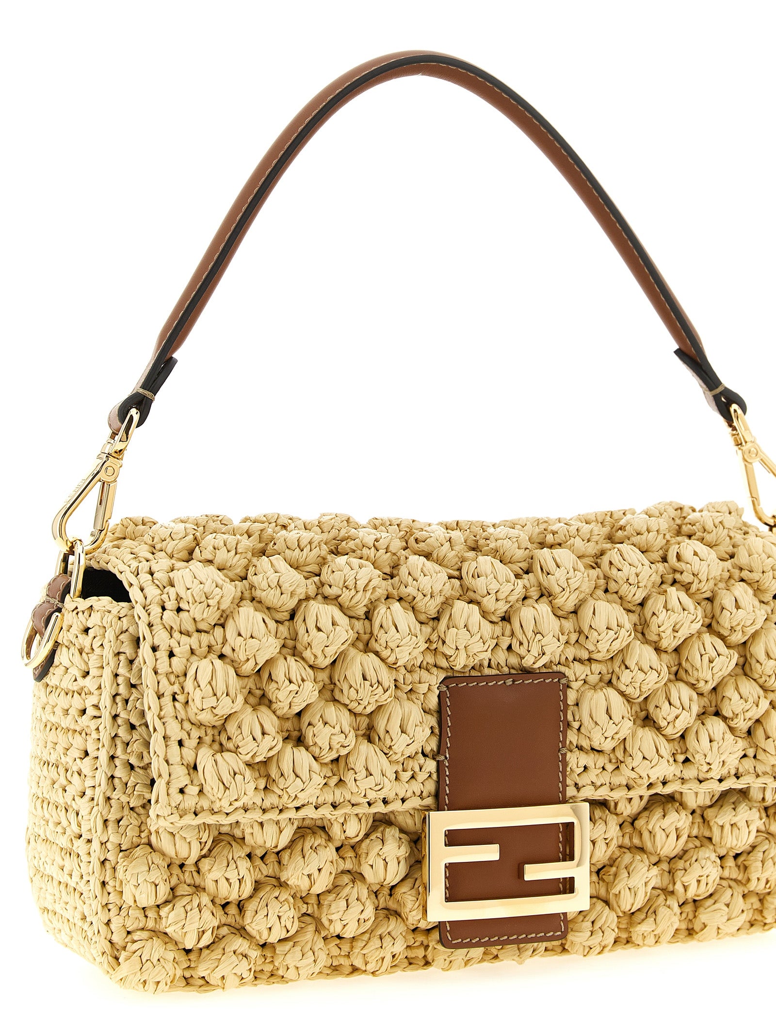 Fendi Beige Calfskin Shoulder Bag