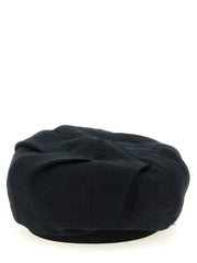 Yohji Yamamoto Black Linen Fatcap Hat