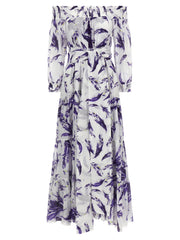 SAMANTHA SUNG Purple Cotton Long Dress