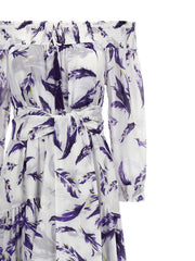 SAMANTHA SUNG Purple Cotton Long Dress