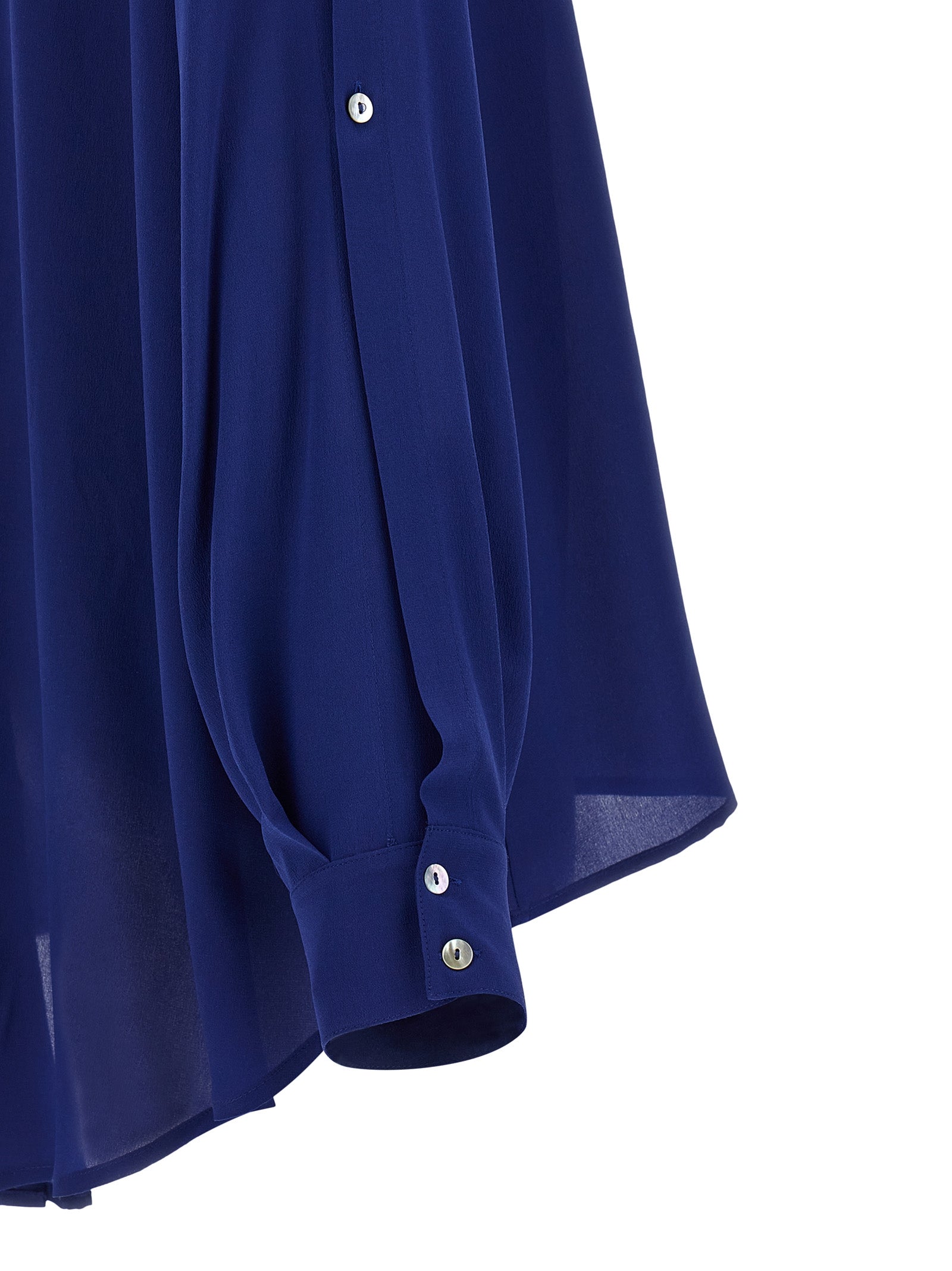 DI.LA3 PARI' Blue Silk Blouse