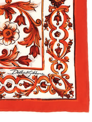Dolce & Gabbana Orange Silk Foulard