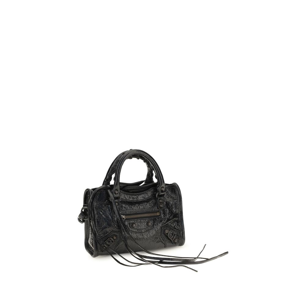 Balenciaga Black Lamb Ovis Aries Aries Shoulder Bag