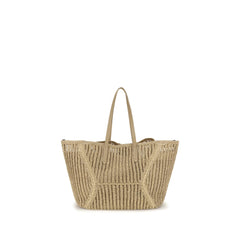 Brunello Cucinelli Beige Raffia Handbag