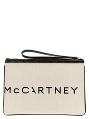 Stella McCartney Beige Cotton Clutch Bag