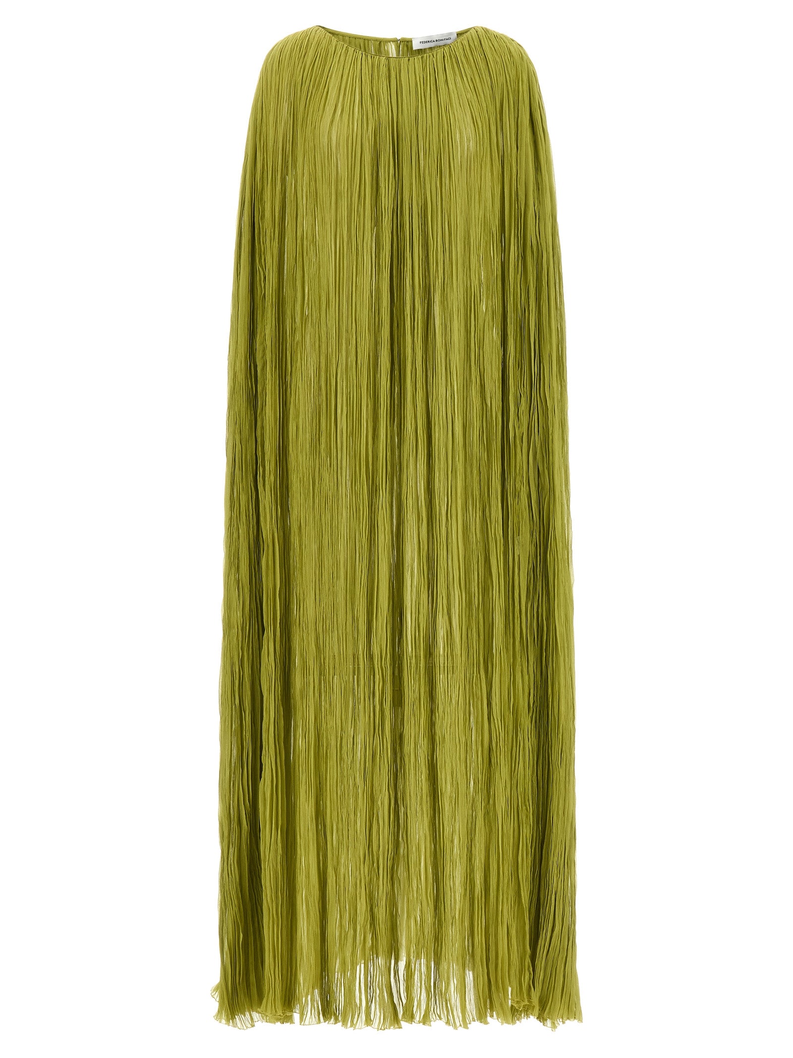 FEDERICA BONIFACI Bicolor Silk Long Dress