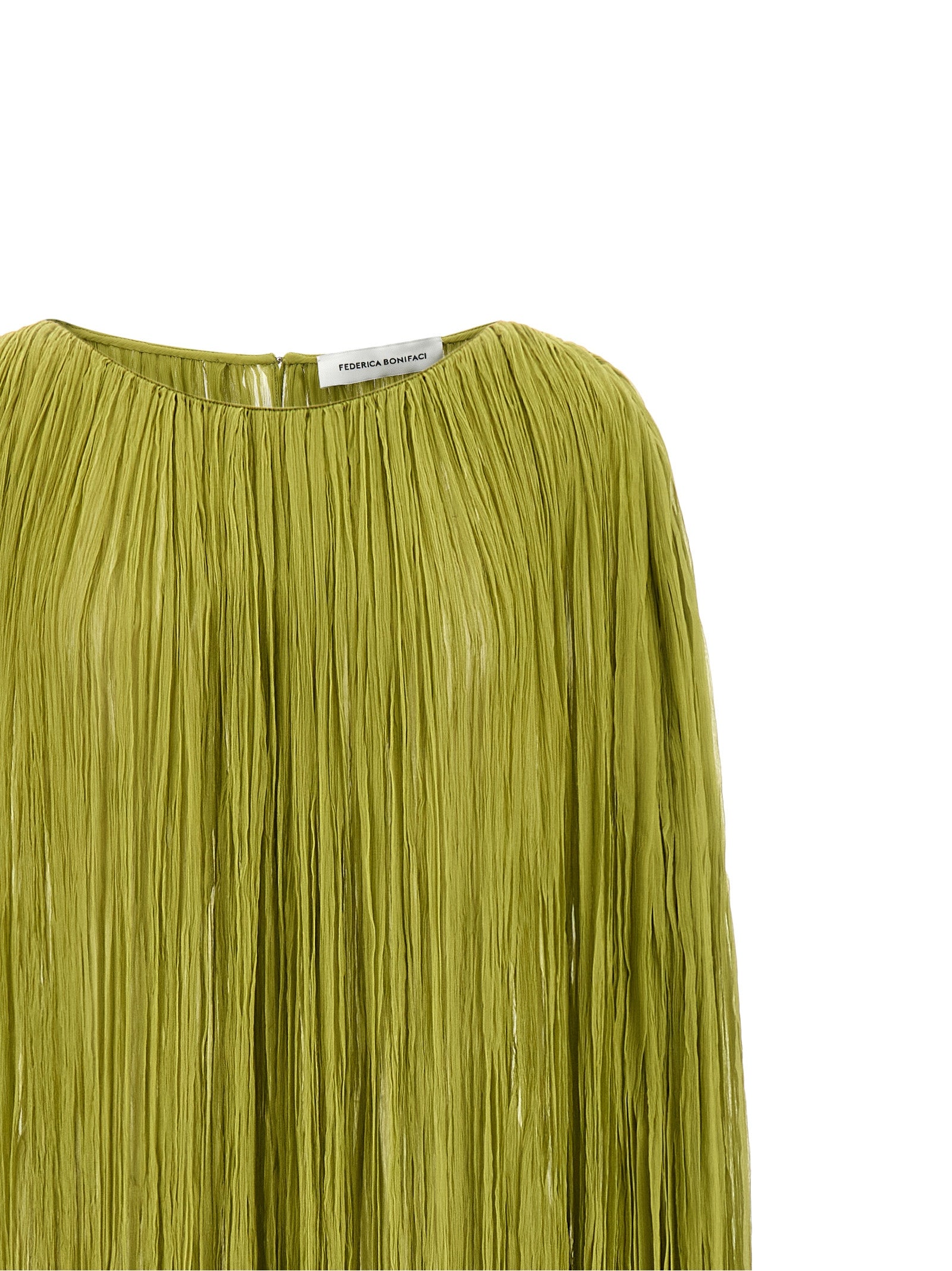 FEDERICA BONIFACI Bicolor Silk Long Dress