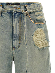 PALY Blue Cotton Bermuda Shorts