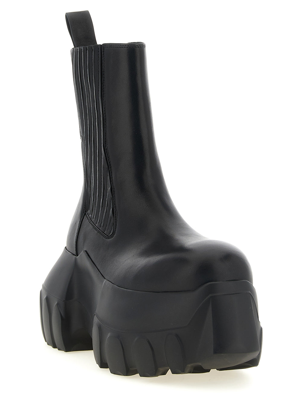 Černé kotníkové boty z ramie od Rick Owens