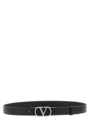 Valentino Garavani Black Calfskin Regular Belt