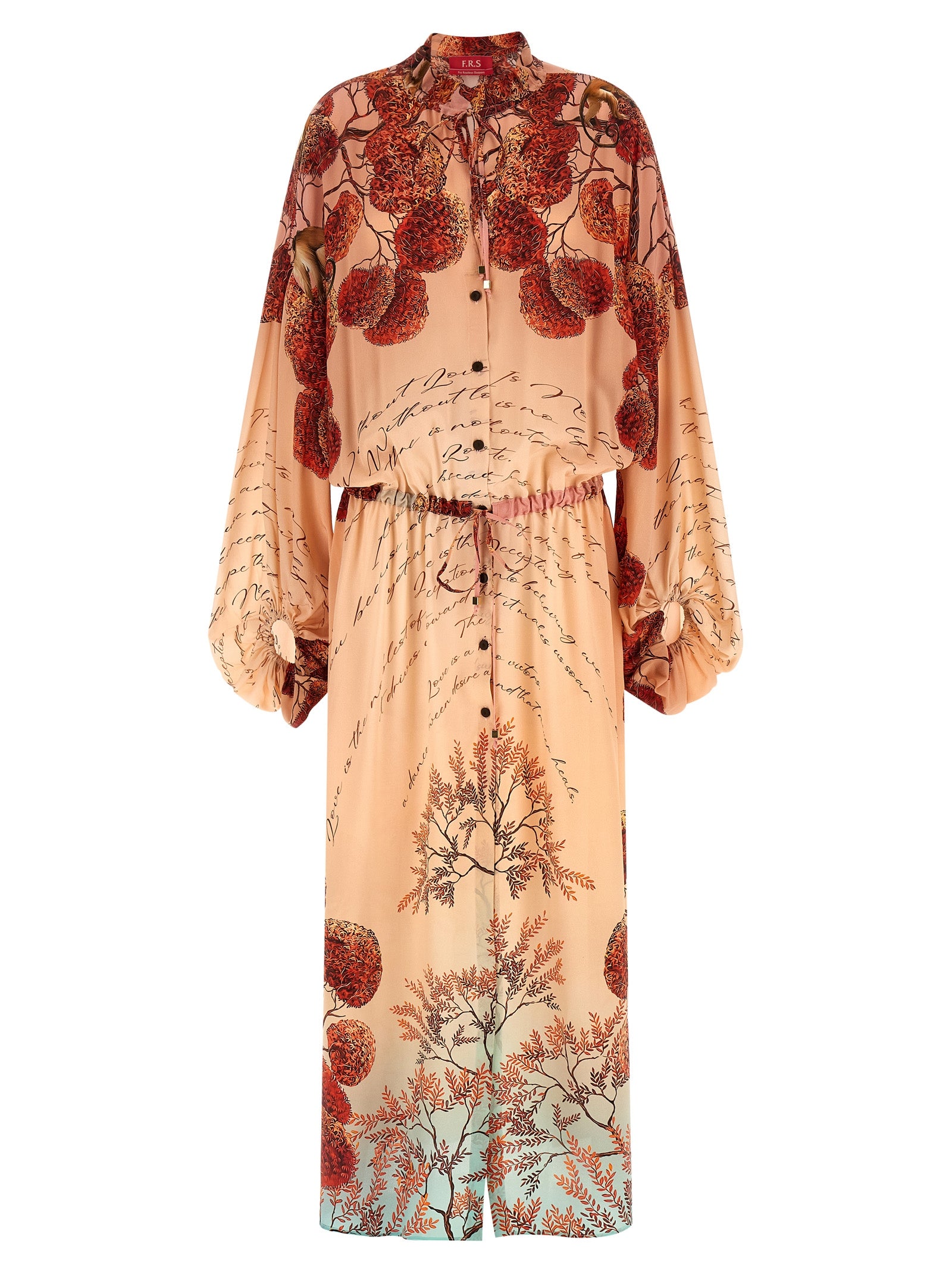 F.R.S. - FOR RESTLESS SLEEPERS Multicolor Silk Long Dress