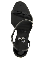 Christian Louboutin Black Calfskin Stiletto Heel Sandals